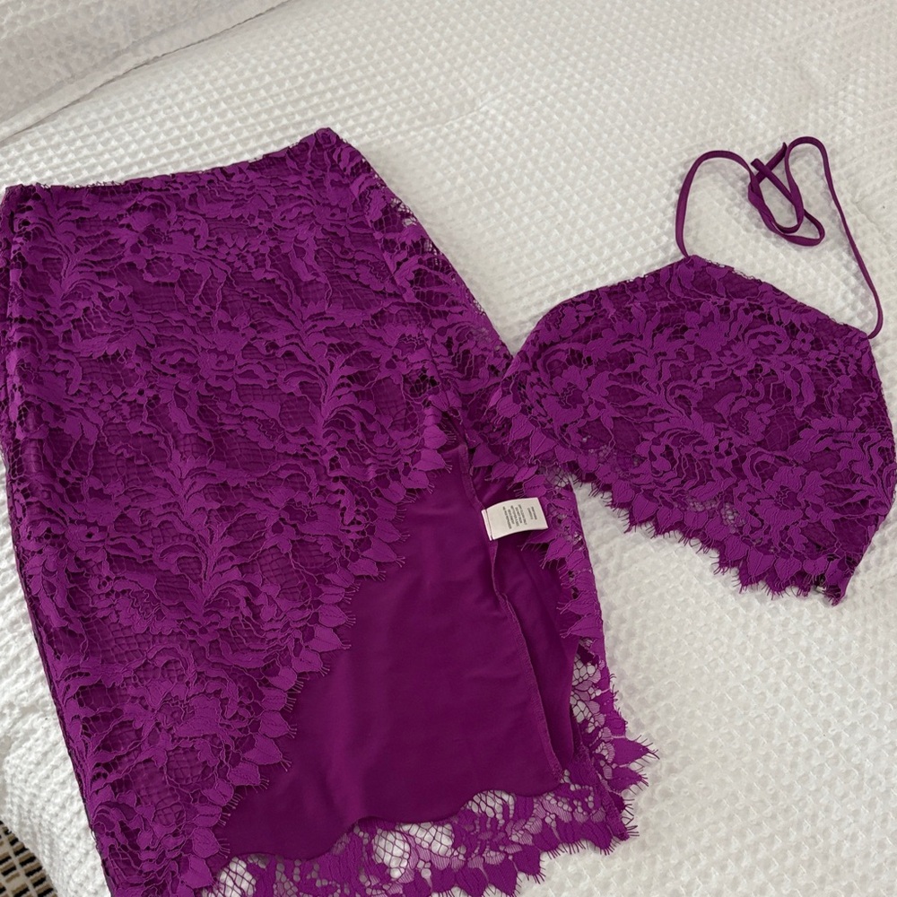 For Love And Lemons Purple Lace Set